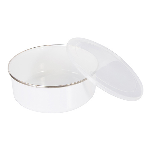 1200 ml enamelled bowl with lid for sublimation printing