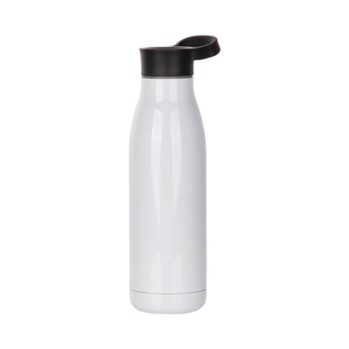 Bidon - juomapullo 500 ml vaakasuoralla kahvalla sublimaatiota varten - valkoinen
