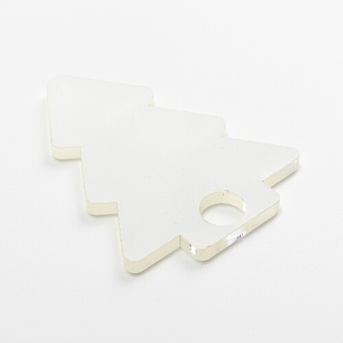 Acryl naambadge voor 1200 ml mok voor sublimatie - kerstboom