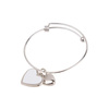 Armband met bal, hart en hart hanger voor sublimatie