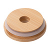A bamboo lid with a hole for BN26 series cups