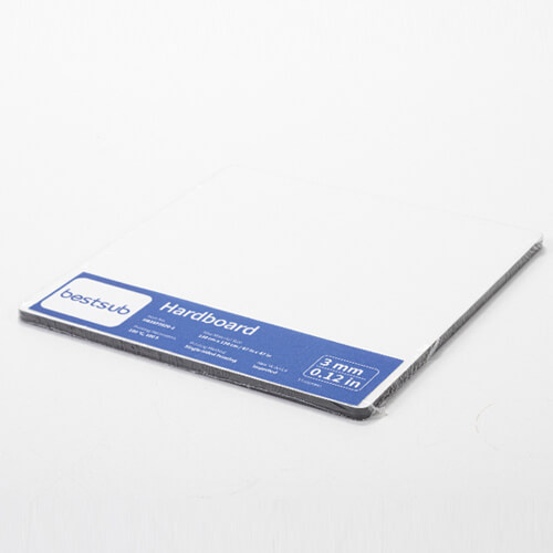 Placă de fibre pentru sublimare 20 x 20 x 0,3 cm - 2 buc. - spate maro închis