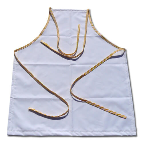 Vrhunska kuhinjska pregača sa žutim prugama, sublimacija, termo transfer