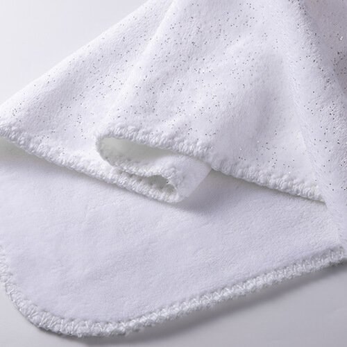 Couverture Minky avec doublure Sherpa pour sublimation - paillettes d'argent