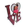 Cadre photo en MDF pour sublimation – 17,6 x 20 cm - Love