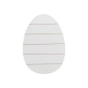 Egg-shaped photo frame made of MDF, striped, 27 x 38 cm