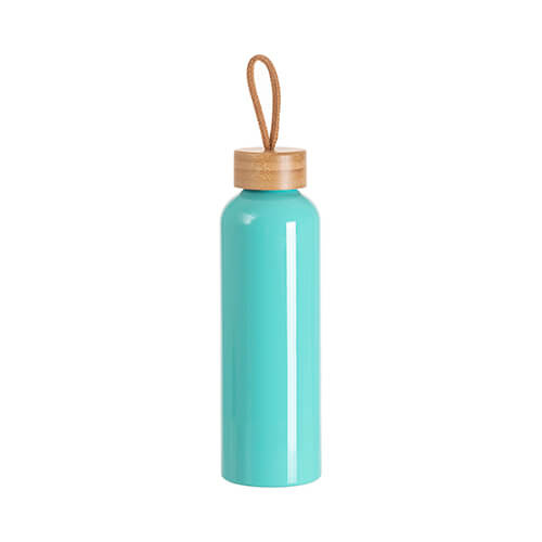 Aluminijasta steklenica za vodo 600 ml s pokrovom iz bambusa za sublimacijo - meta