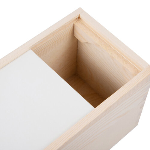 Caisse à vin en bois non peint pour sublimation