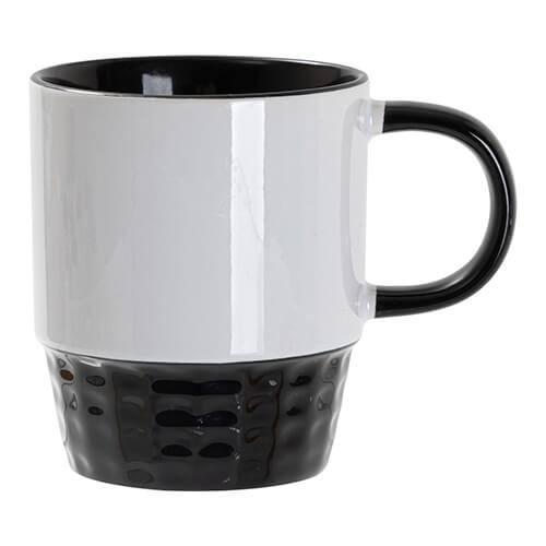 Stohovateľný hrnček 300 ml na sublimáciu - čierny