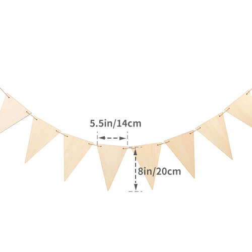 Decoración mural de madera contrachapada para sublimación - 8 triángulos