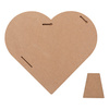 Marco de fotos - corazón en MDF para sublimación - 25,4 x 25,4 cm