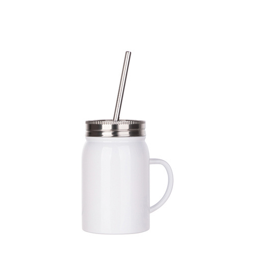 Sada 4 kovových hrnčekov Mason Jar 500 ml na potlač