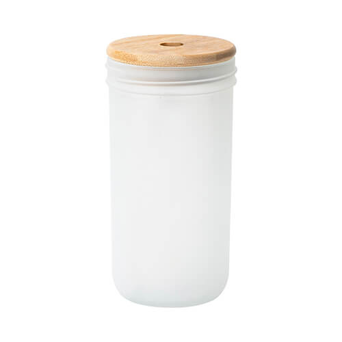 Mason Jar klaasist kruus 650ml bambusest korgiga sublimatsiooni jaoks