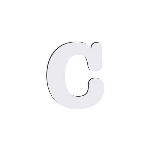 Okrasna črka iz MDF za sublimacijo 10 cm C