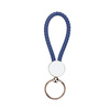 Gevlochten cirkel sleutelhanger voor sublimatie - blauw