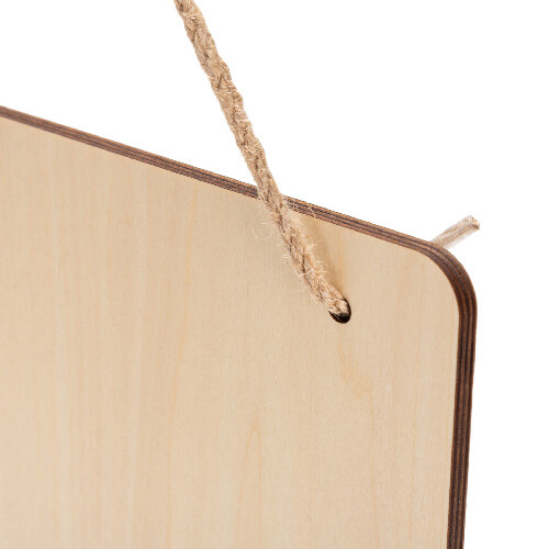 Accroche-porte rectangulaire en contreplaqué pour la sublimation