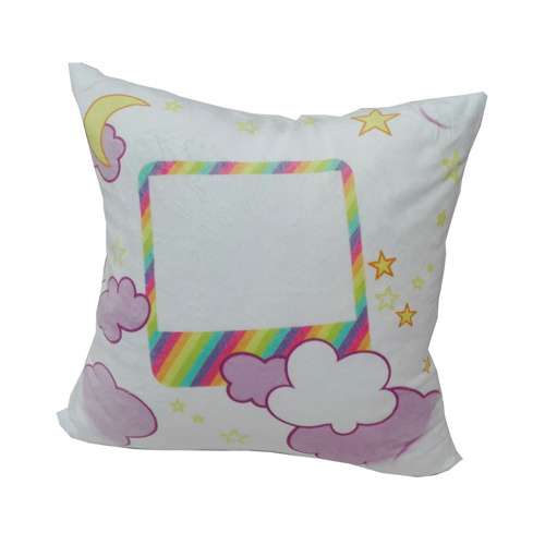 Saténová obliečka na vankúš 38 x 38 cm na sublimáciu - Biely jednorožec