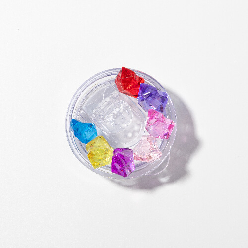 Taza de 600 ml con pajita para sublimación - plateada, tapa con hielo de color artificial