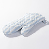 Heat-insulating oven mitt for sublimation - cream with blue stripes