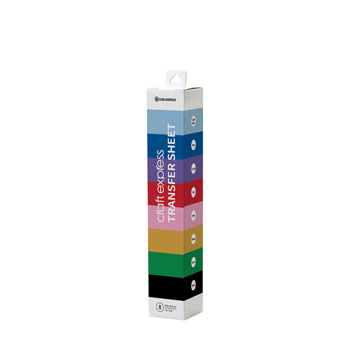 Craft Express transfeerlehtede komplekt 8 värvi 30,5 x 30,5 cm - 8 tk.