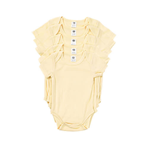 Kinderromper met korte mouwen voor sublimatie - geel