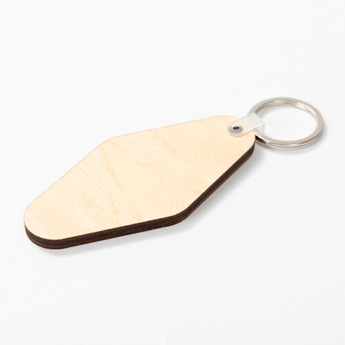Double-sided plywood key ring for sublimation