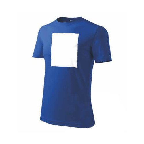 PATCHIRT T­-shirt pour la sublimation en coton - rectangle vertical - bleu