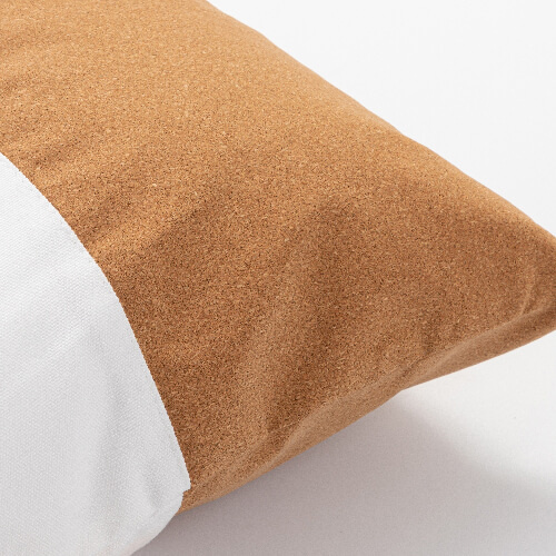 Funda de almohada de lino con cinturón de corcho para sublimación