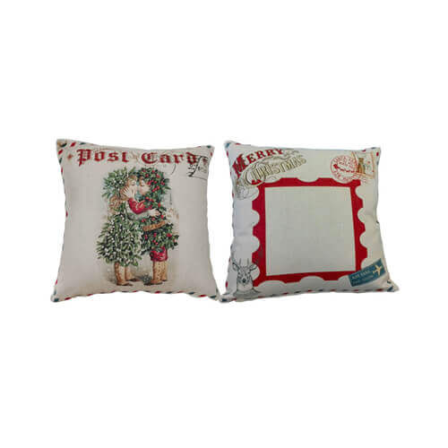 38 x 38 cm linen cover for sublimation printing - Postage stamp