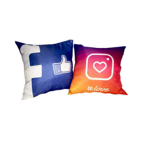 Funda satinada 38 x 38 cm para impresión por sublimación - Instagram