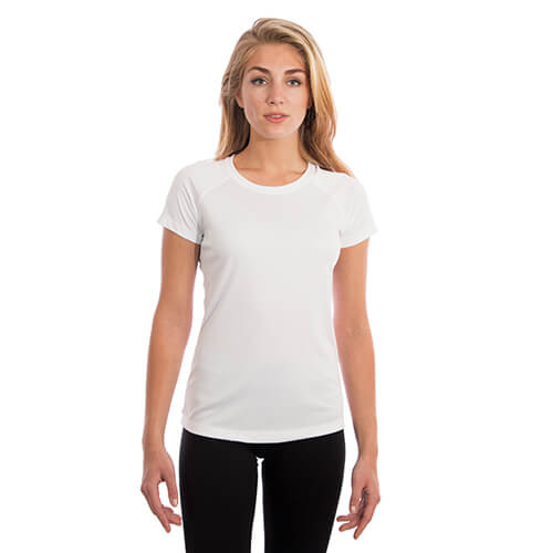 Ženska majica Slim Fit s kratkimi rokavi za sublimiranje - bela