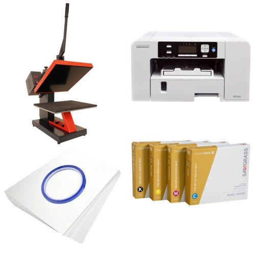 Sawgrass Virtuoso SG500 printer kit + Lotus LTS138 press ChromaBlast