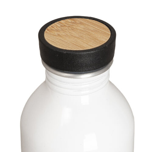 550 ml aluminiumflaska med kapsyl med bambuinsats för sublimering