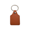 Leather-metal rectangle - brown keyring Sublimation