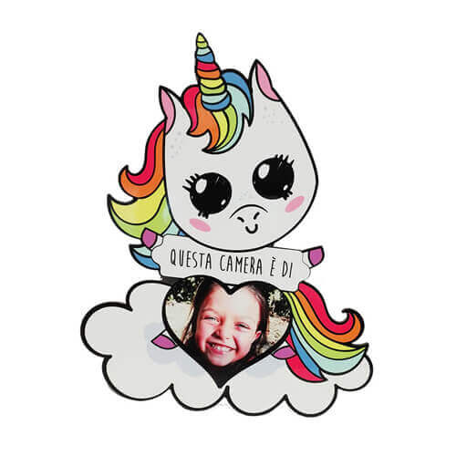 Dekoracija za vrata iz MDF za sublimacijo - Unicorn