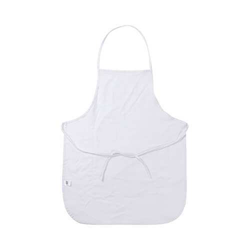 Fehér kötény felnőtt zsebbel a szublimációhoz