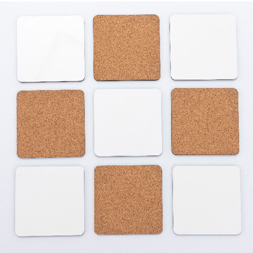 Kvadrātveida MDF krūzes paliktnis 9 x 9 cm sublimācijai