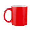 Full Color mok - rood, mat met witte binnenkant voor thermische transfer met een kartonnen doos