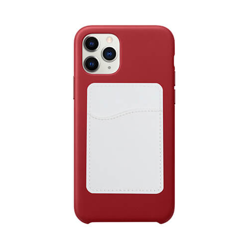 Suport din piele pentru card de credit pentru smartphone pentru sublimare - alb