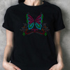 Sheet with cubic zirconia for thermal transfer - big butterfly