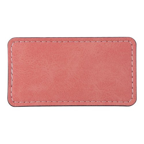 Usnjena priponka 8,2 x 4,4 cm za sublimacijo - roza