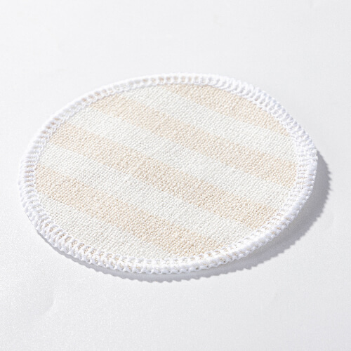 Canvas bekeronderzetter Ø 10 cm crème met gele strepen voor sublimatie