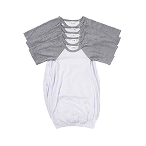 Long-sleeved sleep shirt for sublimation - grey sleeves