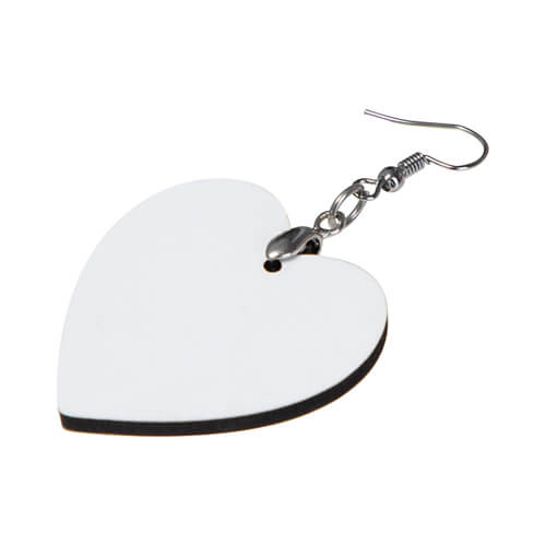 Earrings made of MDF for sublimation - heart