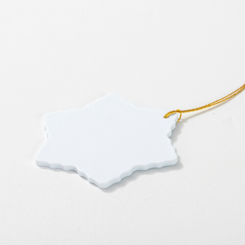 Pendentif en plastique pour sublimation - flocon de neige