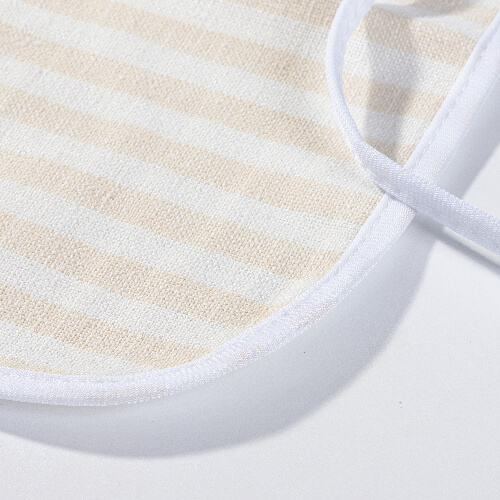 Delantal de lino para sublimación - crema con rayas amarillas