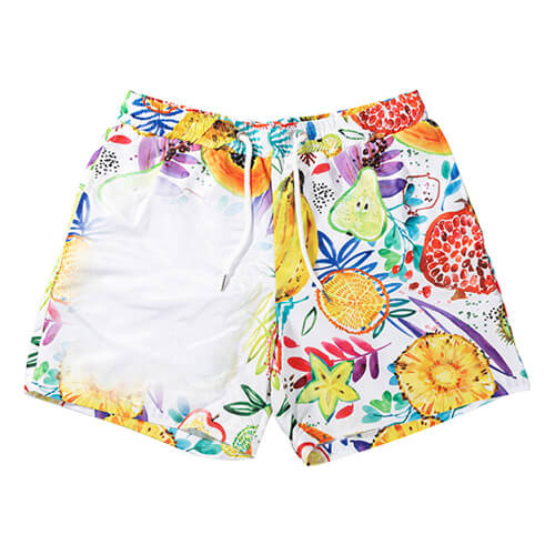 Heren sublimatie strandshort - tropisch fruit