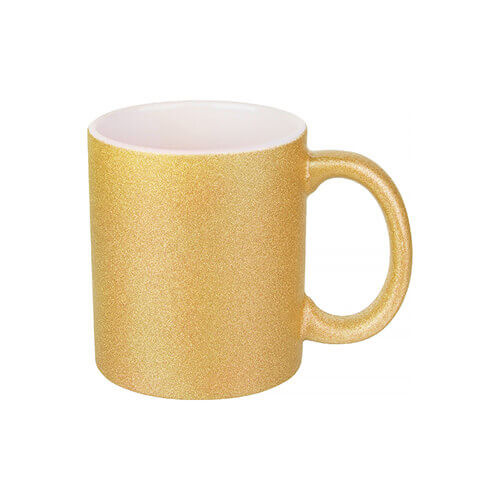 Mug 330 ml avec brocart pour sublimation - or