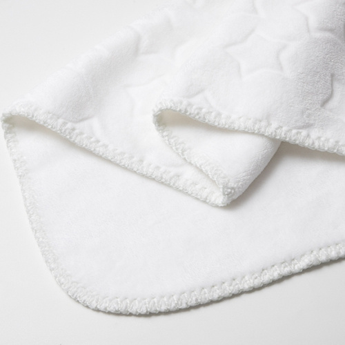 Couverture Minky avec étoiles pour sublimation - blanc