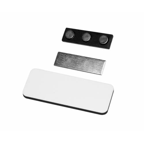 Fotografický obdĺžnikový odznak z MDF 76 x 31 mm sublimačný termotransfer